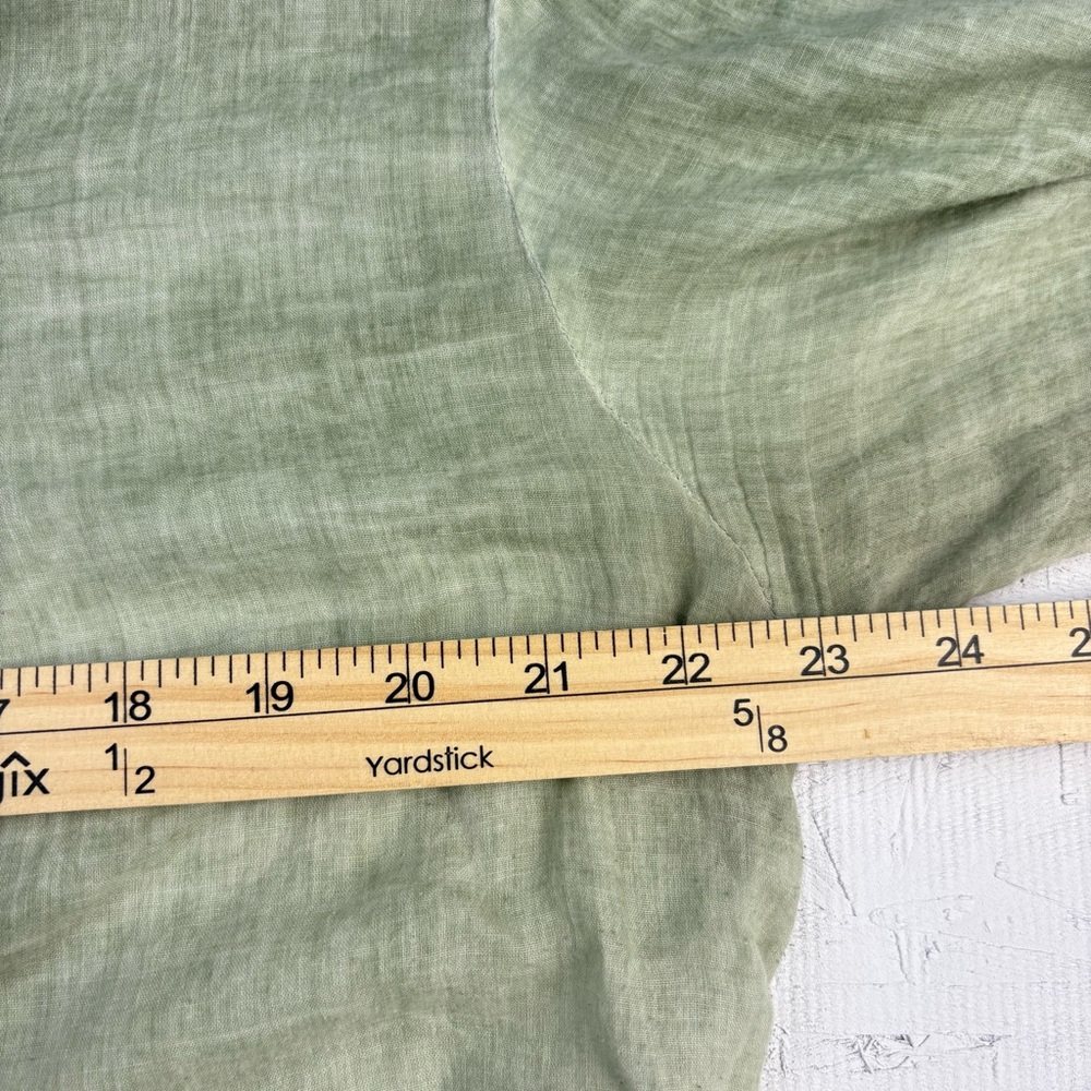 Sacred Threads Light Green Boho Tunic 3/4 Sleeve Lightweight Cotton Blouse L/XL - Picture 7 of 11